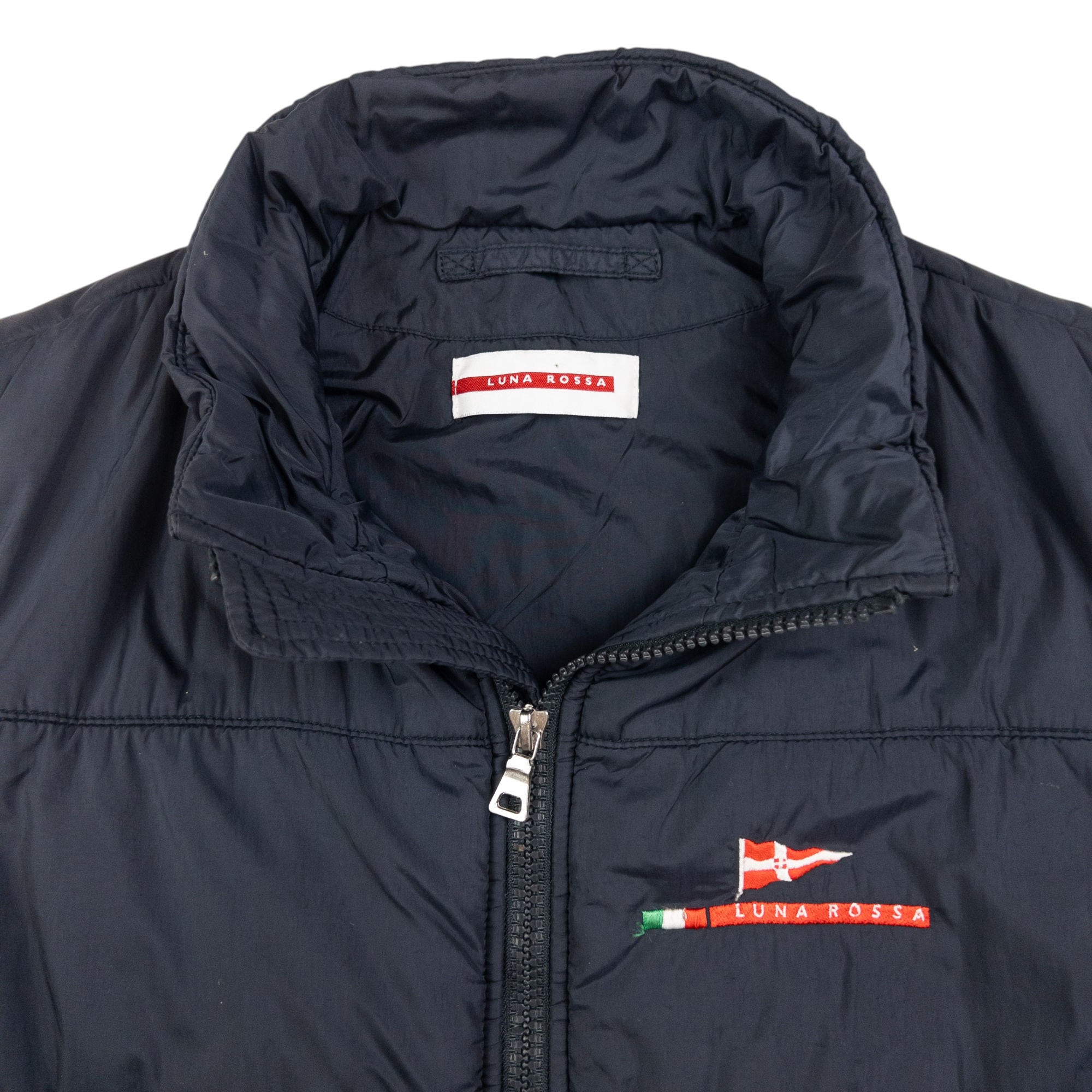 Vintage Prada Sport Luna Rossa Zip Up Puffer Gilet Size S