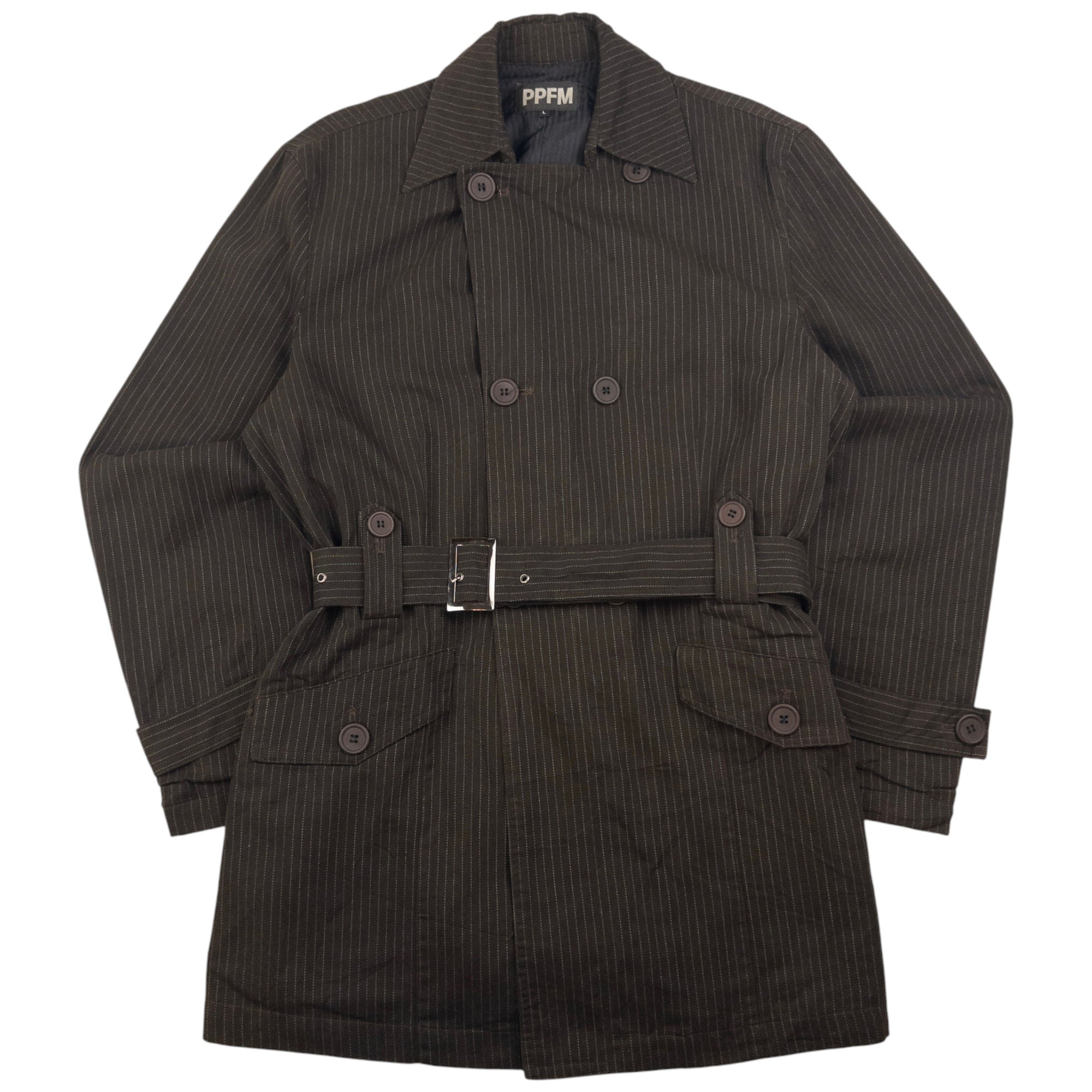 Vintage PPFM Belted Button Up Jacket Size L