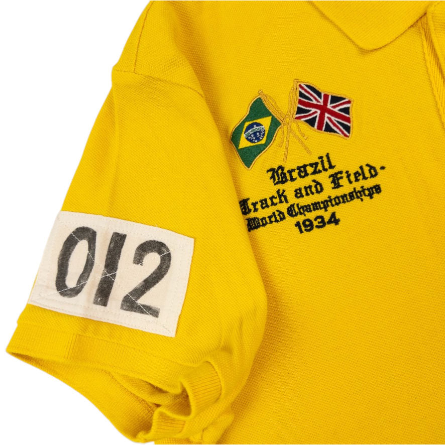 Vintage Polo Ralph Lauren Brazil Track & Field Championship Polo Shirt Size S