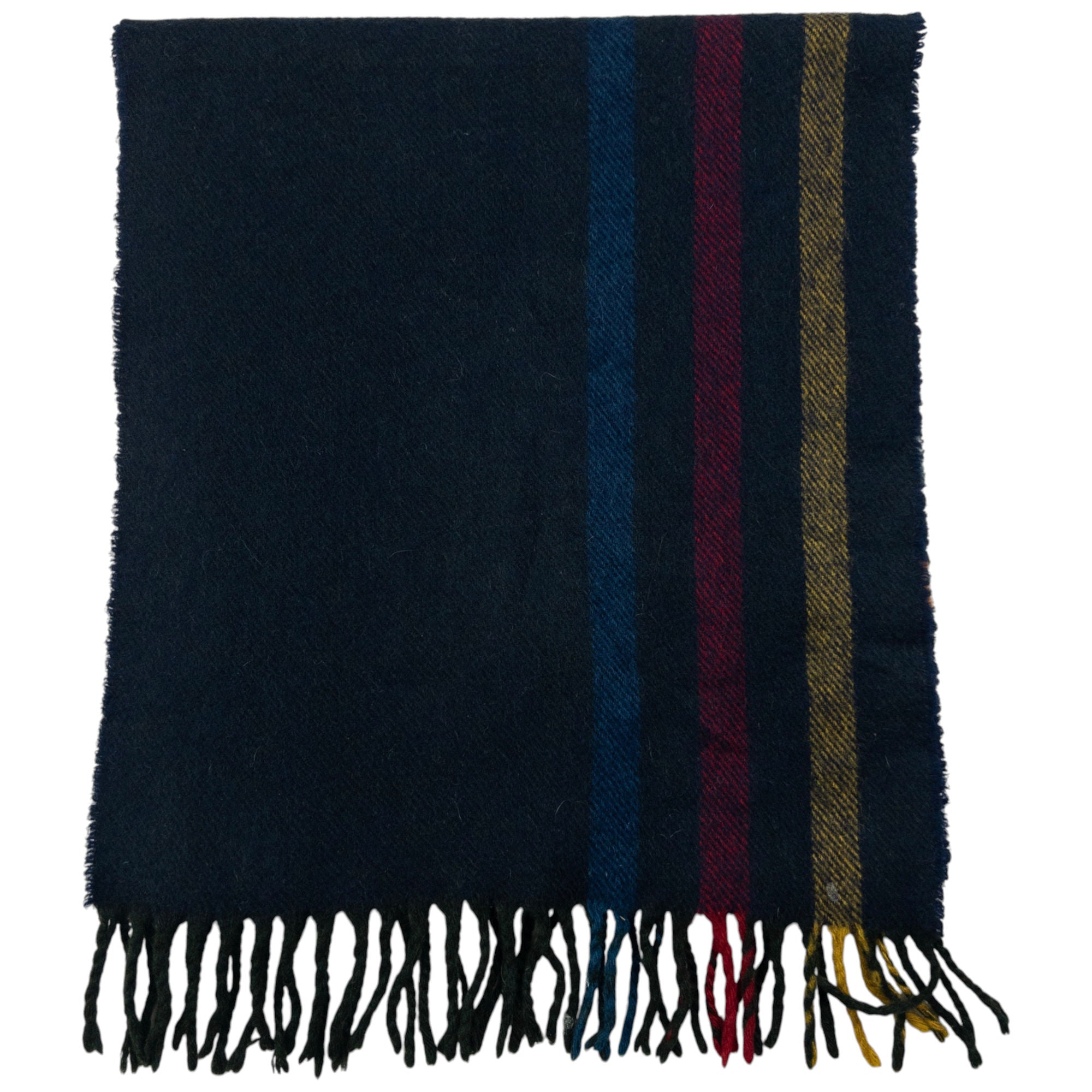 Vintage Burberry Nova Check Lambswool Tassel Scarf