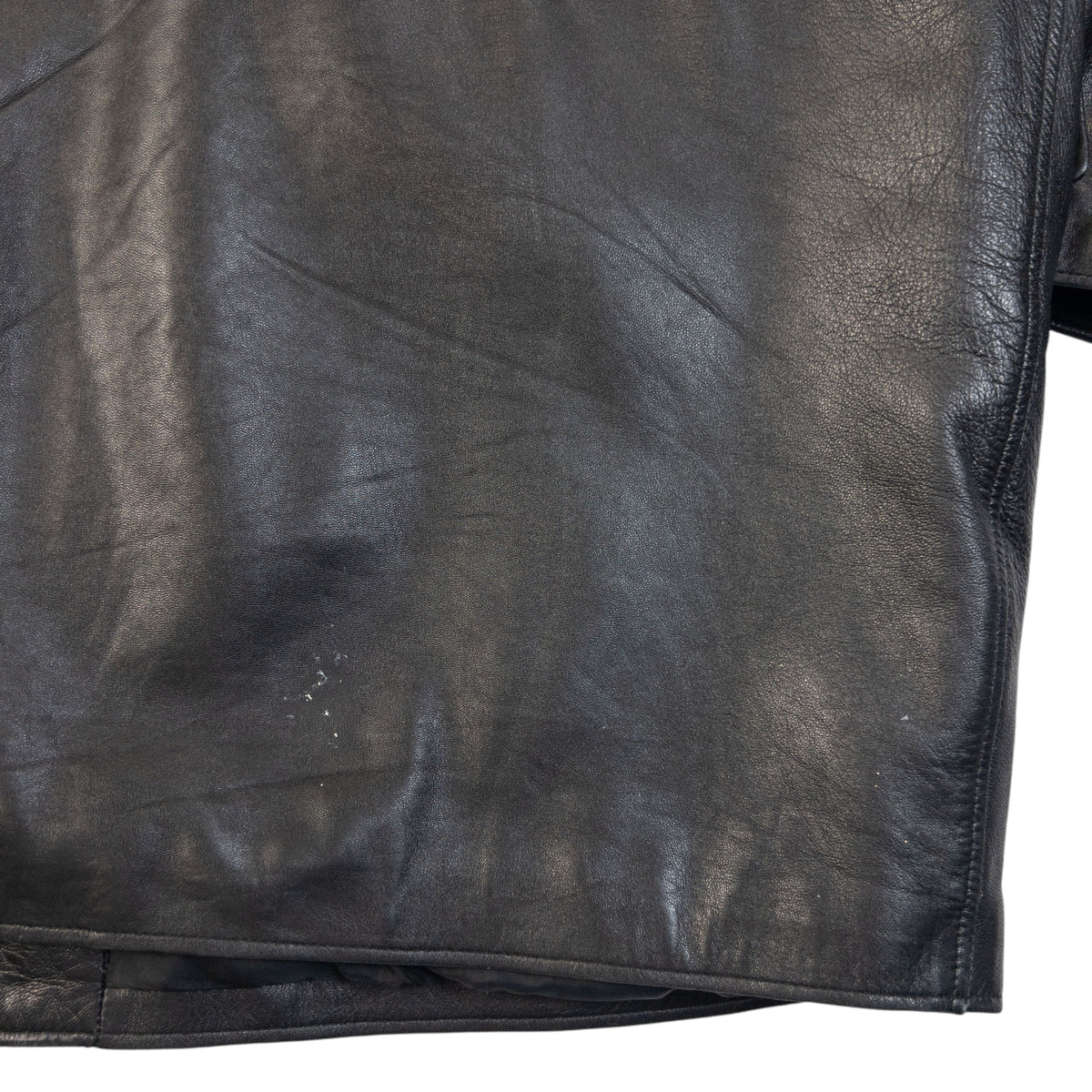 Vintage 90s Gianni Versace Button Up Leather Jacket Size XL
