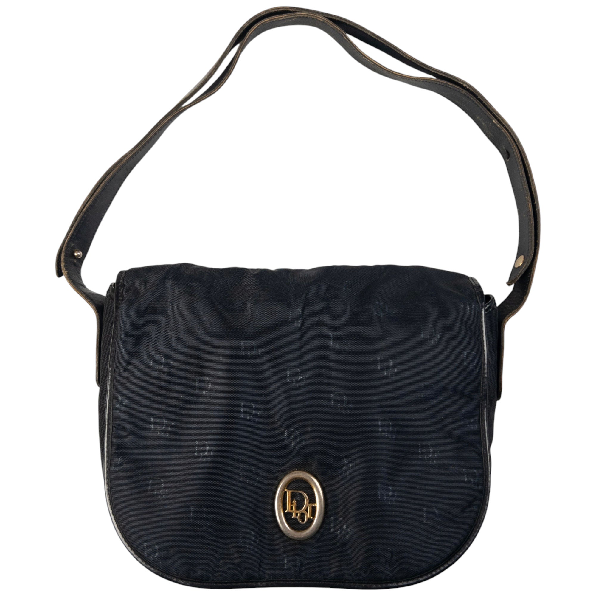 Vintage Dior Monogram Crossbody Shoulder Bag