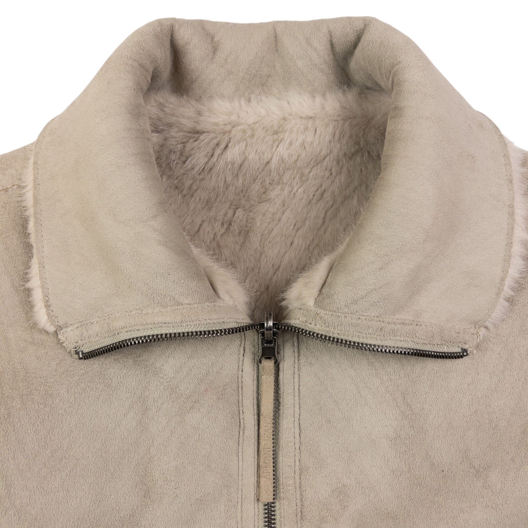 Vintage Armani Jeans Reversible Fur Jacket Womens Size M