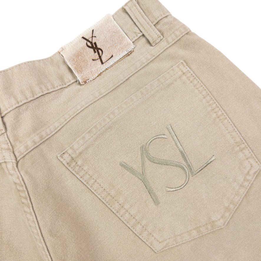 Vintage YSL Yves Saint Laurent Embroidered Trousers Size W32