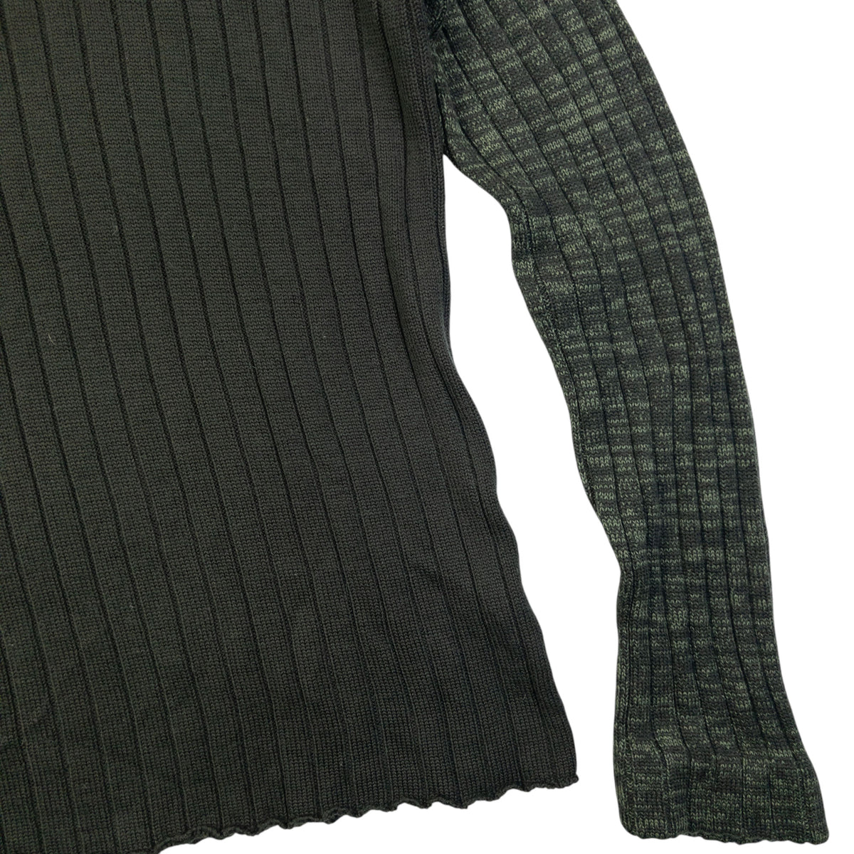 Vintage 2000s Armani Jeans Ribbed Wool Knit Q Zip Jumper Womens Size XL