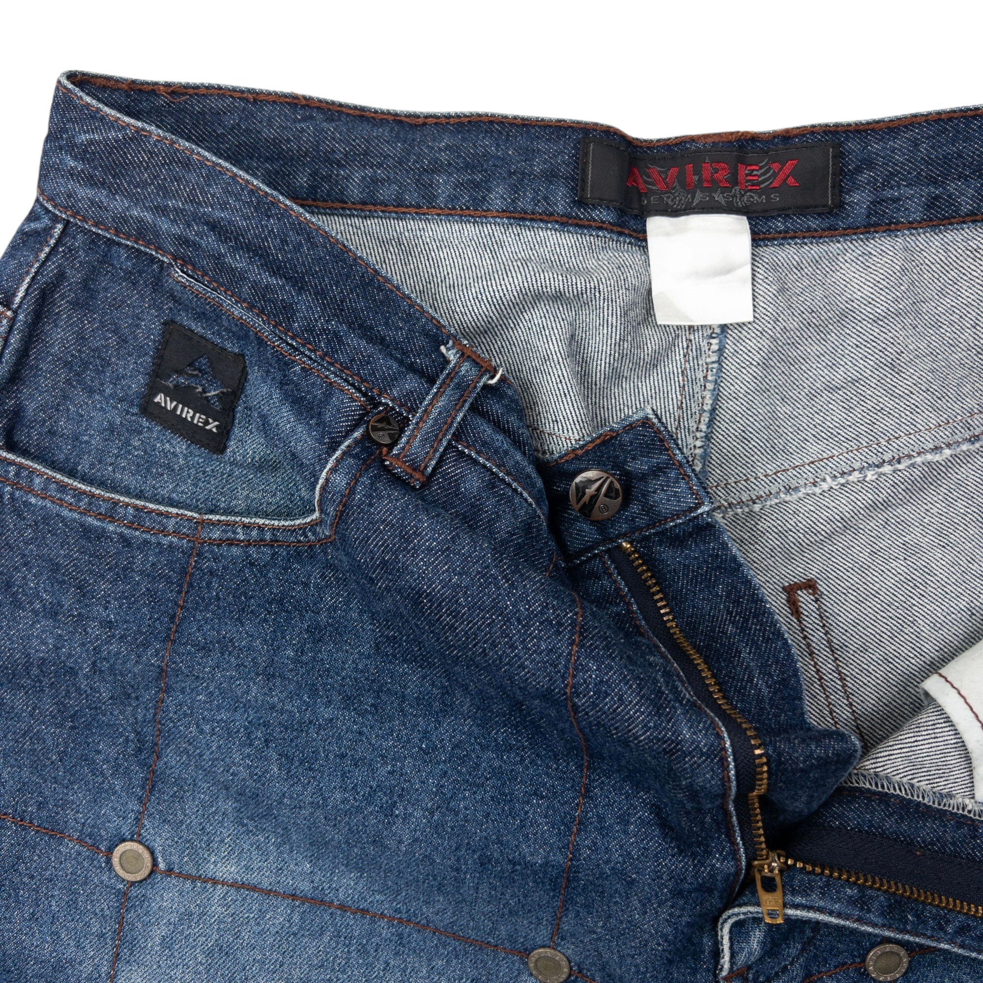 Vintage Avirex Metal Detail Denim Jeans Size W35
