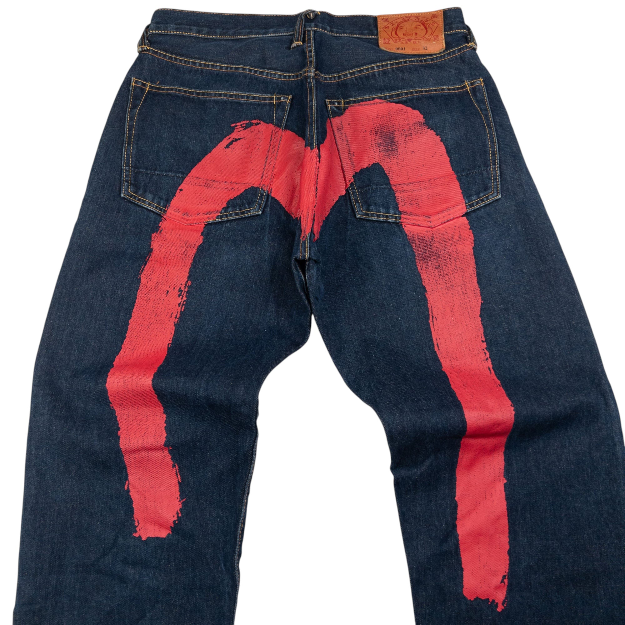 Vintage Evisu Painted Daicock Japanese Denim Jeans Size W30