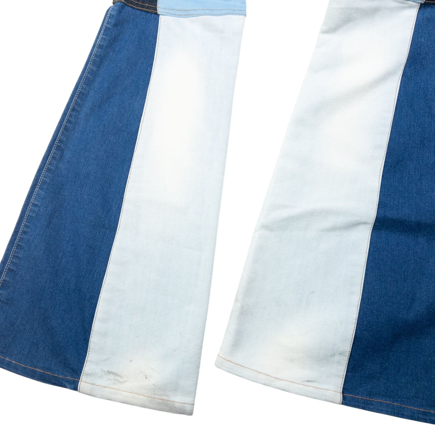 Vintage Armani Jeans Colour Block Flared Denim Jeans Womens Size W30