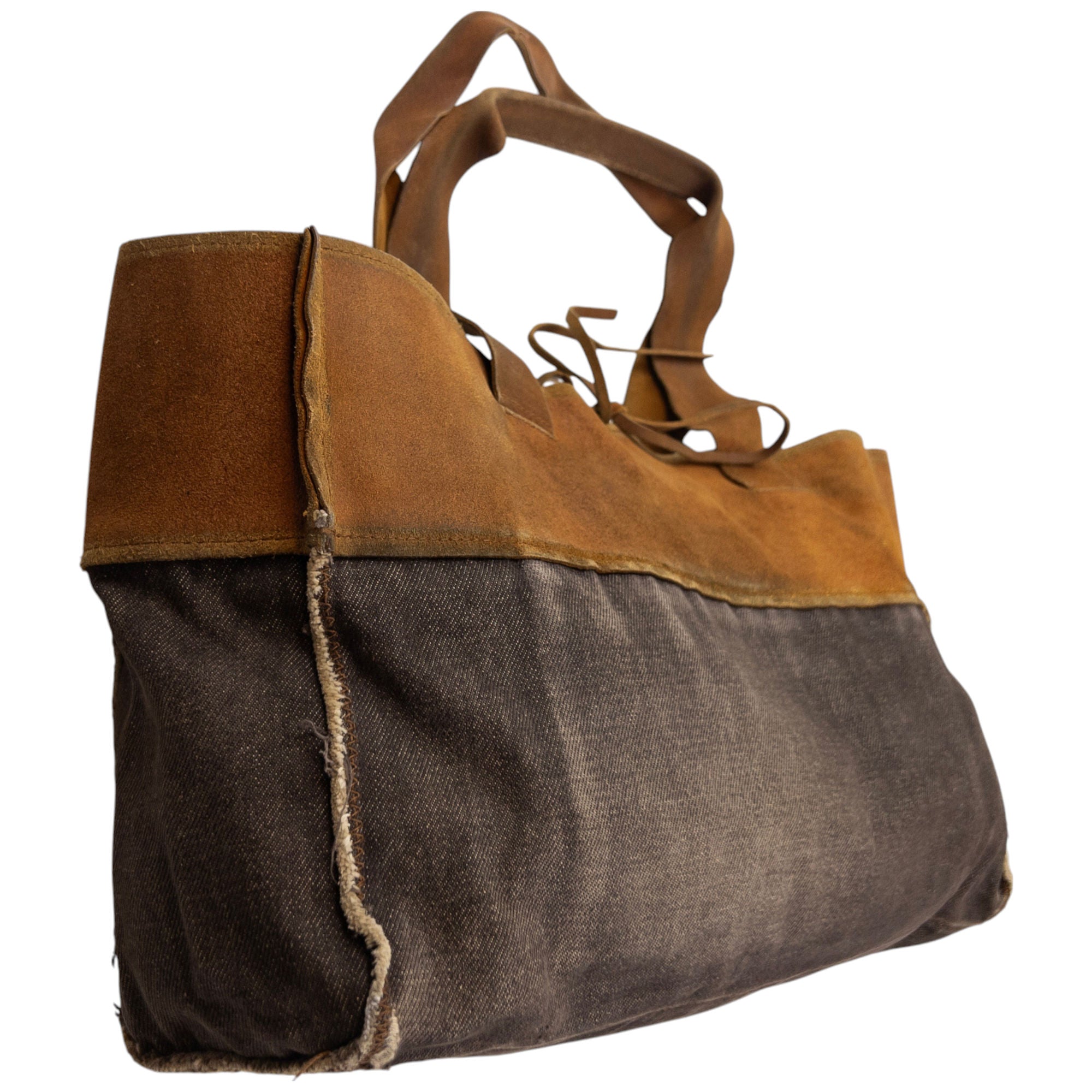 Vintage Miu Miu Denim & Leather Shoulder Bag