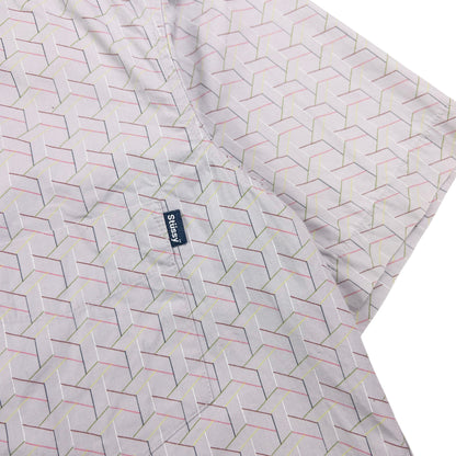Vintage Stussy Geometric Short Sleeve Button Up Shirt Size S