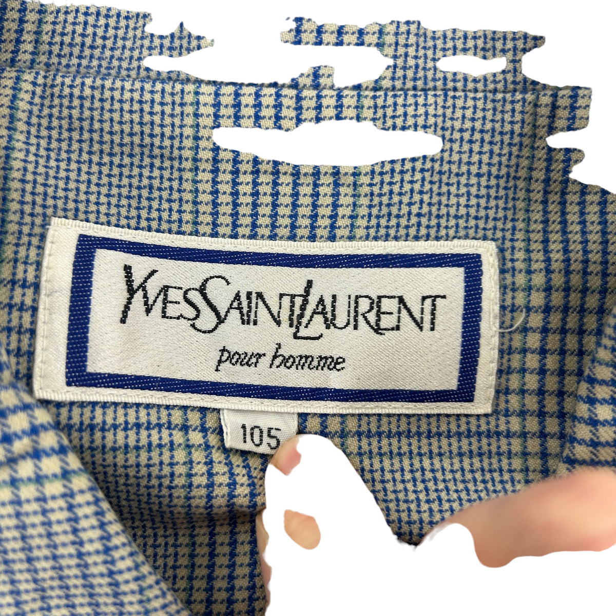 Vintage Yves Saint Laurent Checked Jacket Size XL
