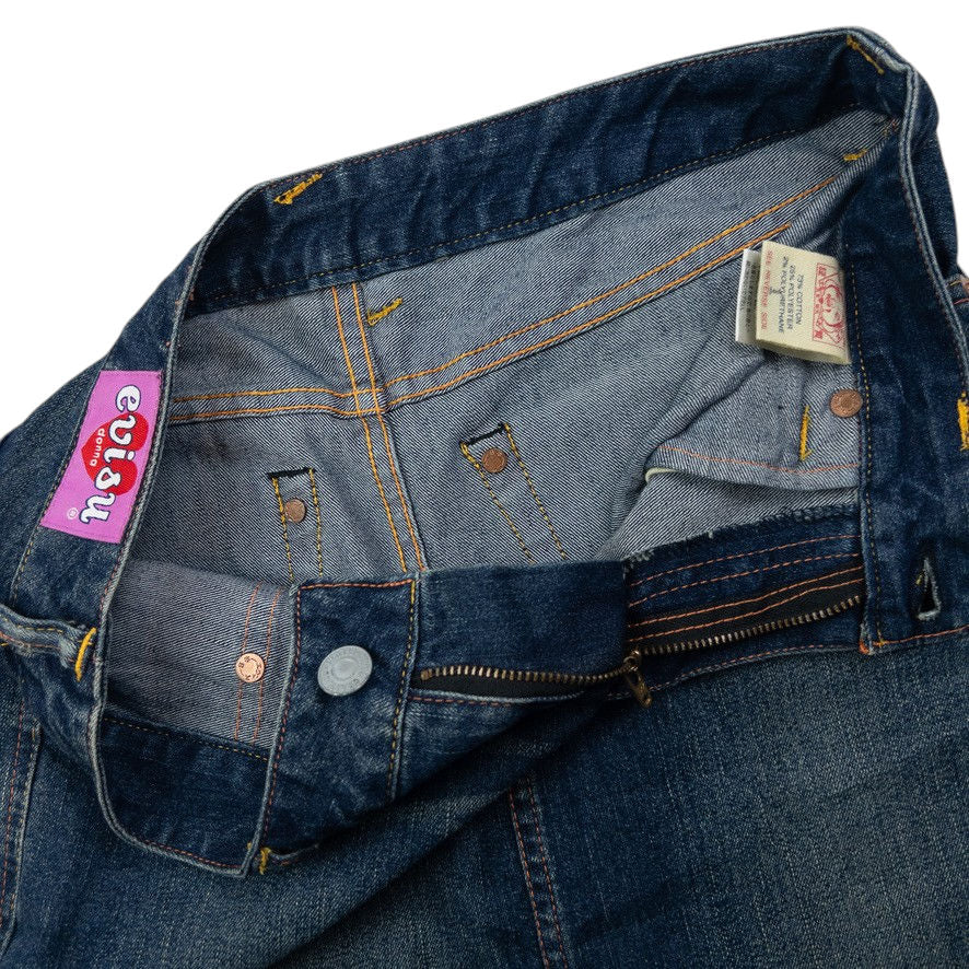 Vintage Evisu Donna Double Gull Japanese Denim Skirt Womens Size W30