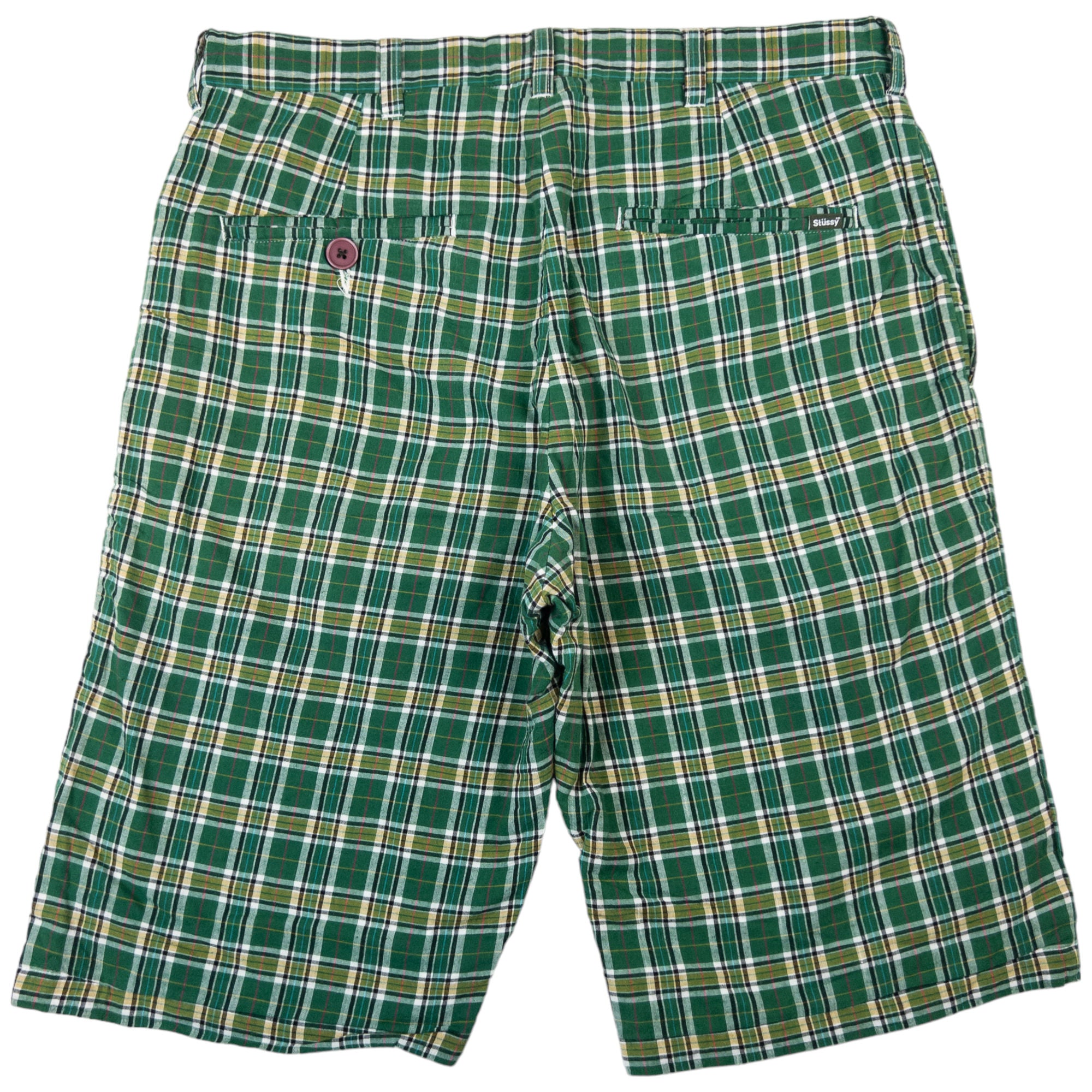 Vintage Stussy Check Shorts Size W33