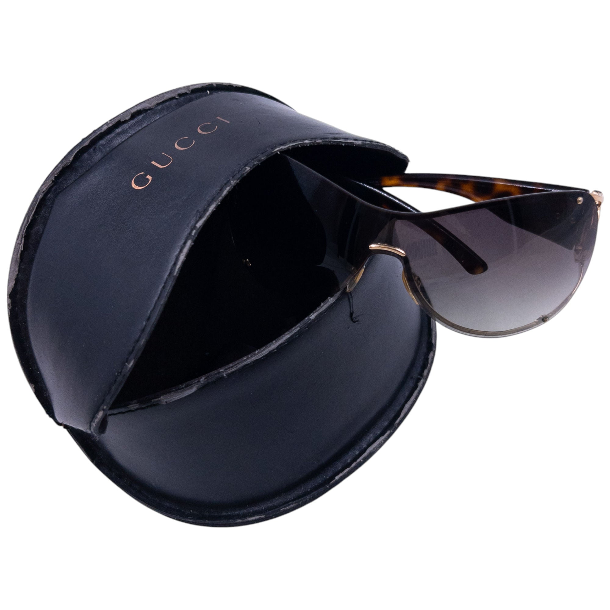 Vintage Gucci Horse Bit Tortoise Shell Sunglasses