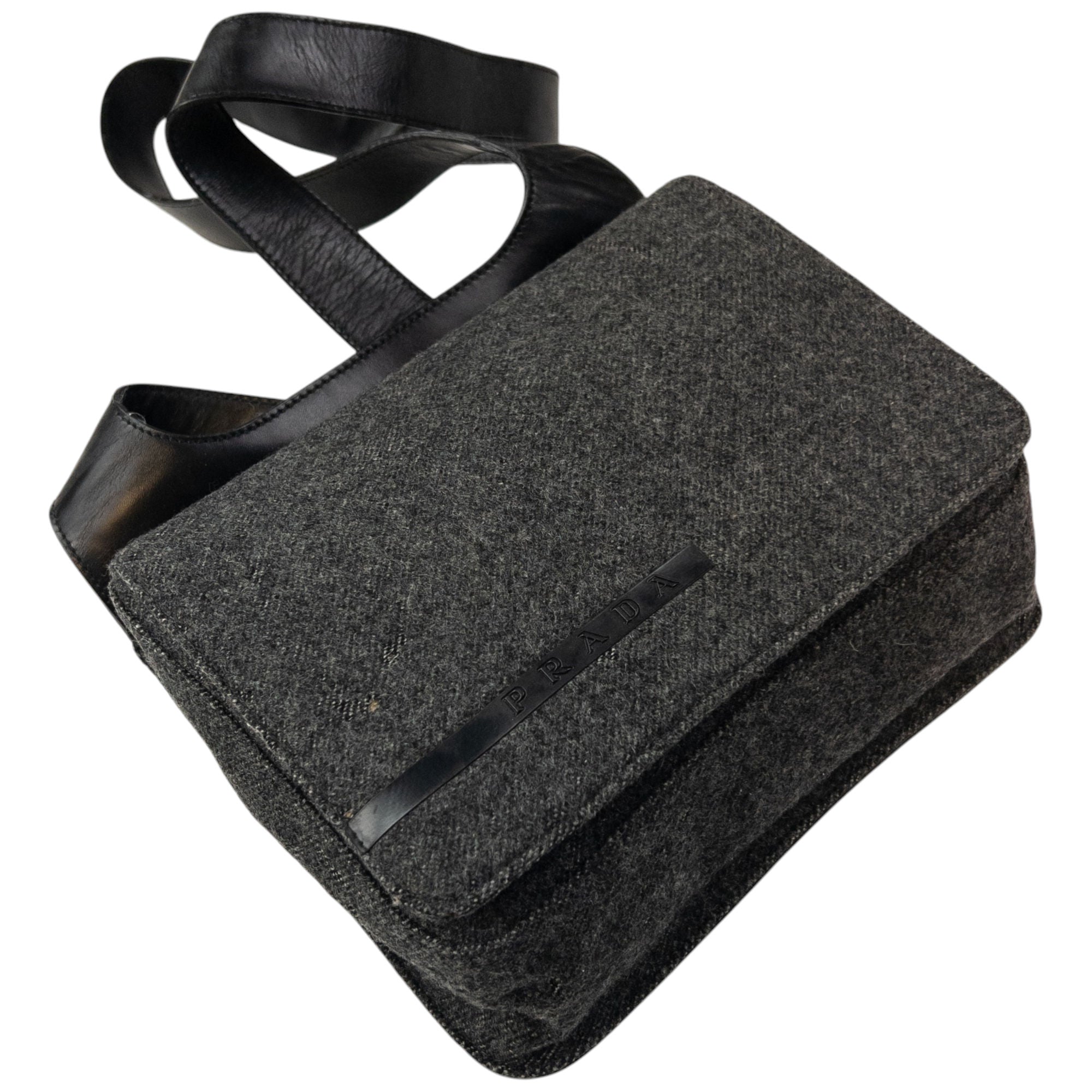 Vintage 1999 Prada Wool Crossbody Bag