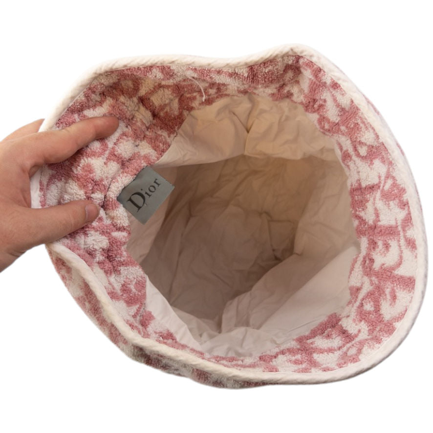 Vintage Dior Monogram Terry Cloth Drawstring Bag