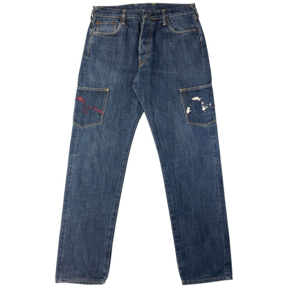 Vintage Evisu Heritage Double Gull Daicock Japanese Denim Jeans Size W33