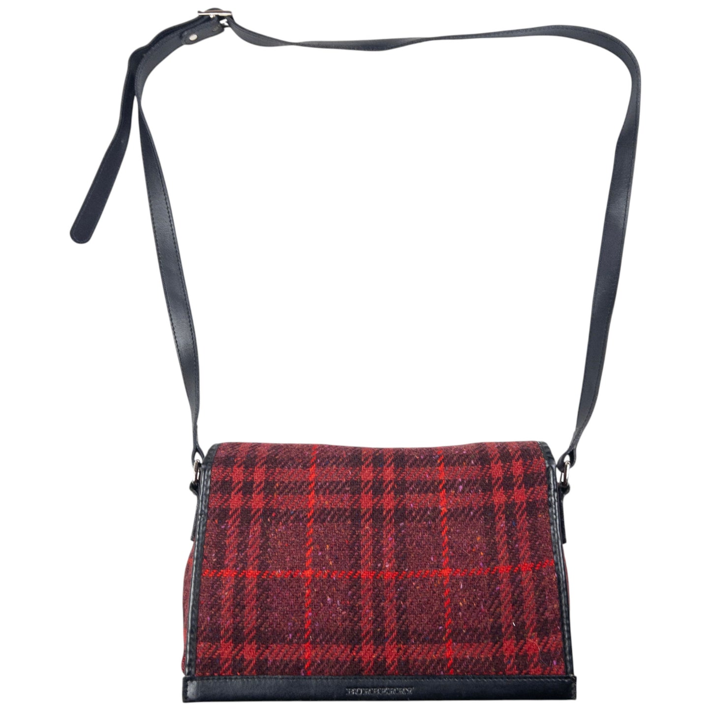 Vintage Burberry Nova Check Wool Crossbody Bag