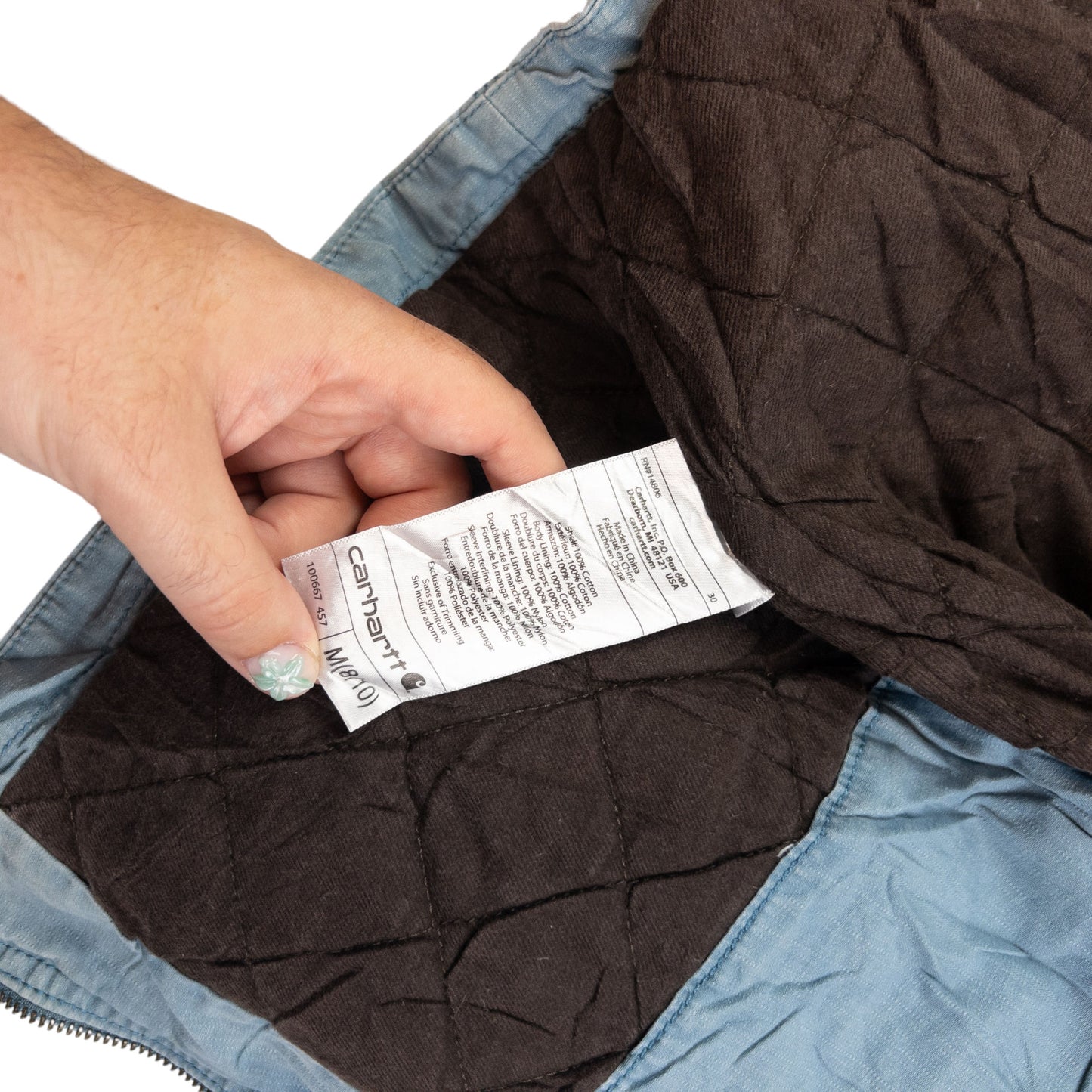 Vintage Carhartt Zip Up Quilted Jacket Womens Size M