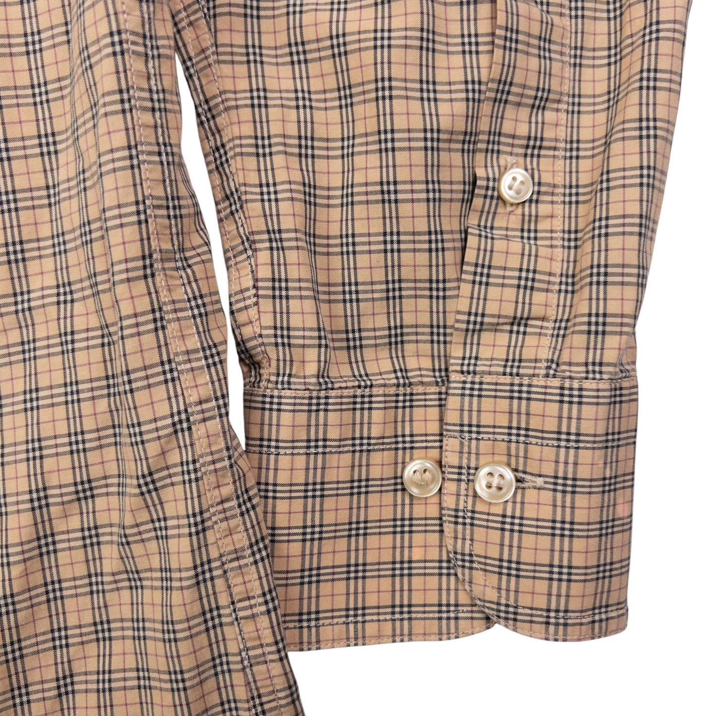 Vintage Burberry Nova Check Long Sleeve Button Up Shirt Size M