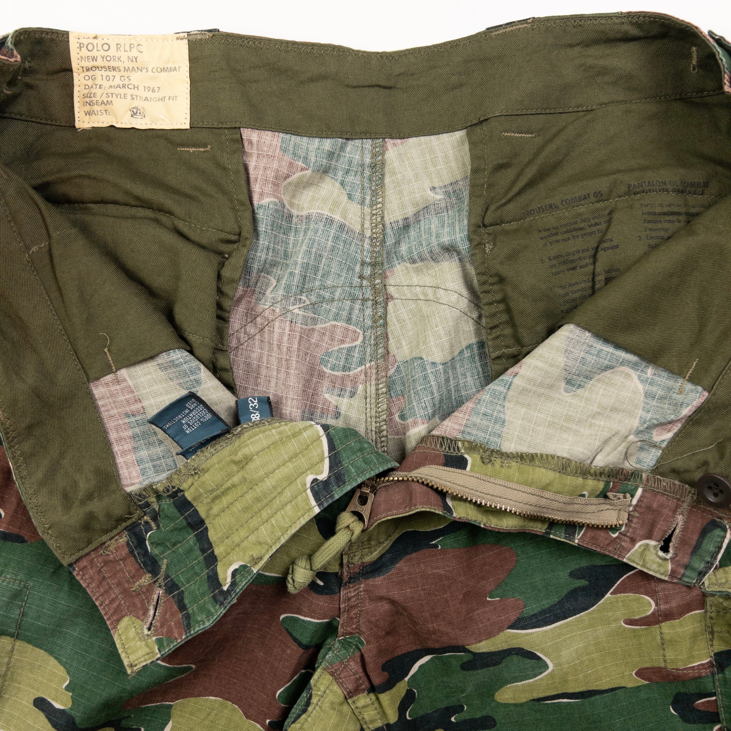 Vintage Polo Ralph Lauren Camo Cargo Trousers Size W38