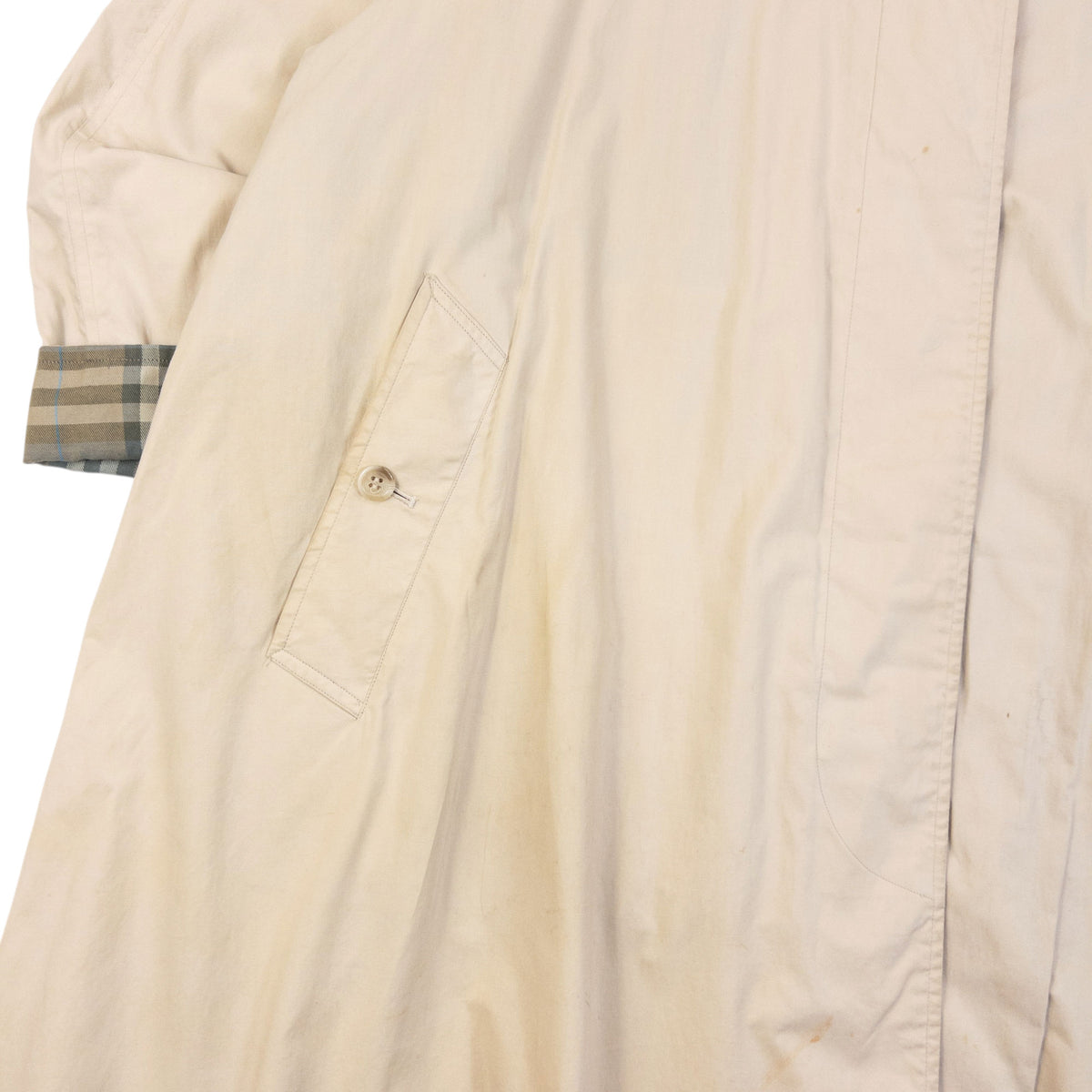 Vintage 80s Burberry Trench Jacket Size XL