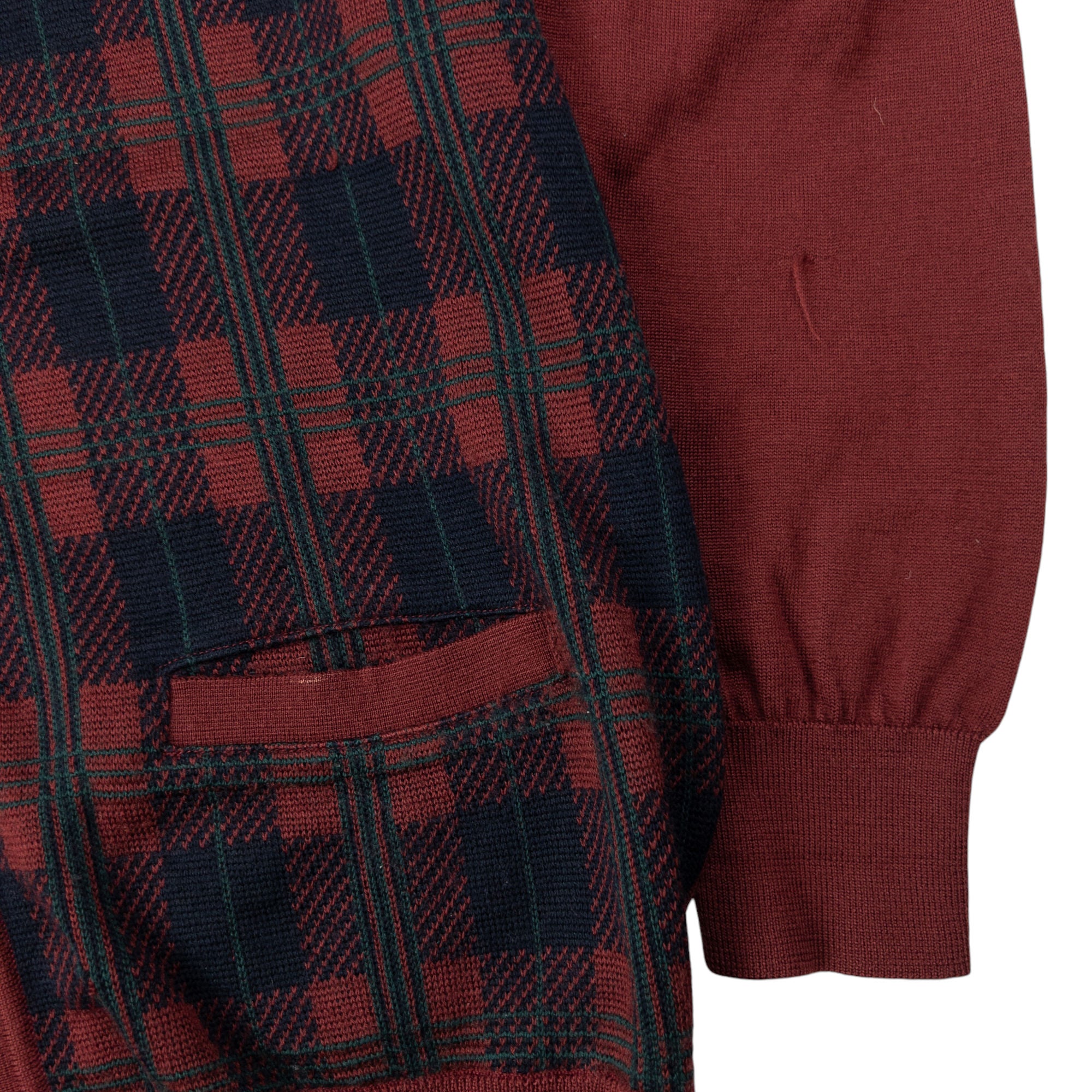 Vintage YSL Yves Saint Laurent Tartan Cardigan Size S