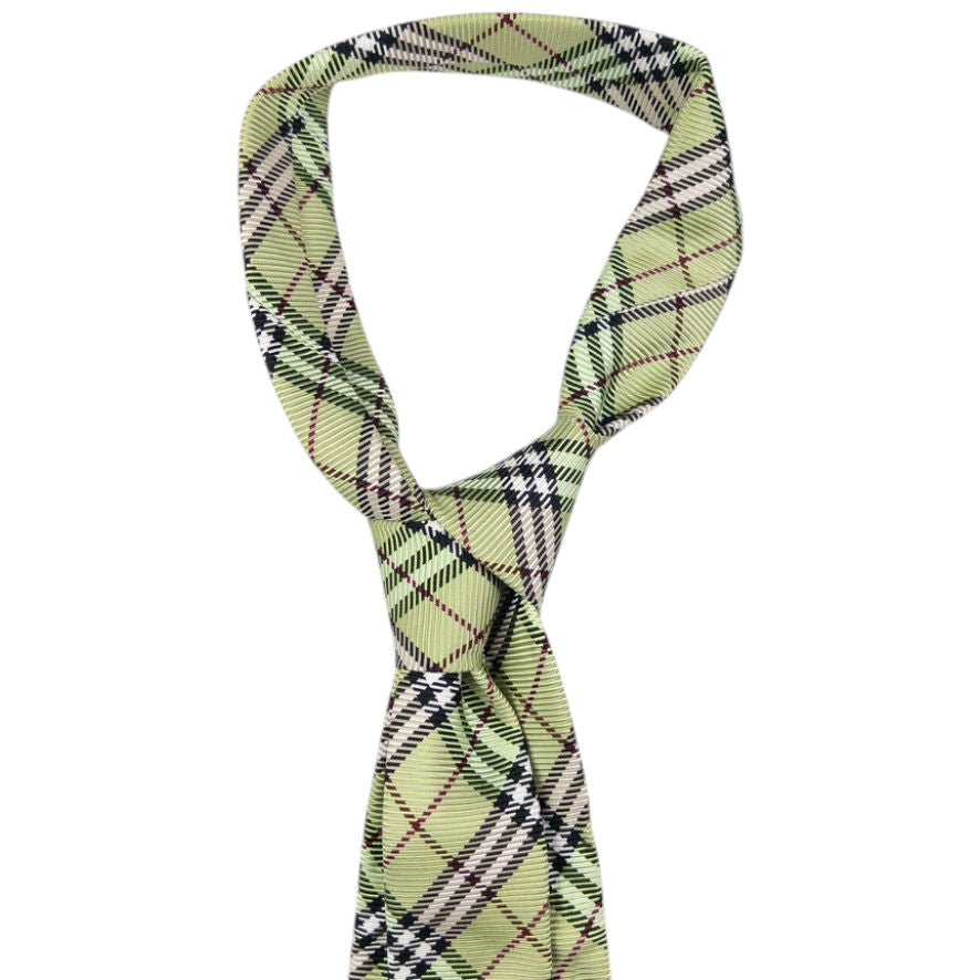 Vintage Burberry Nova Check Silk Tie