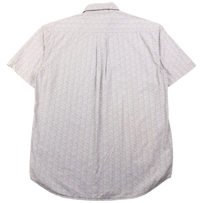 Vintage Stussy Geometric Short Sleeve Button Up Shirt Size S