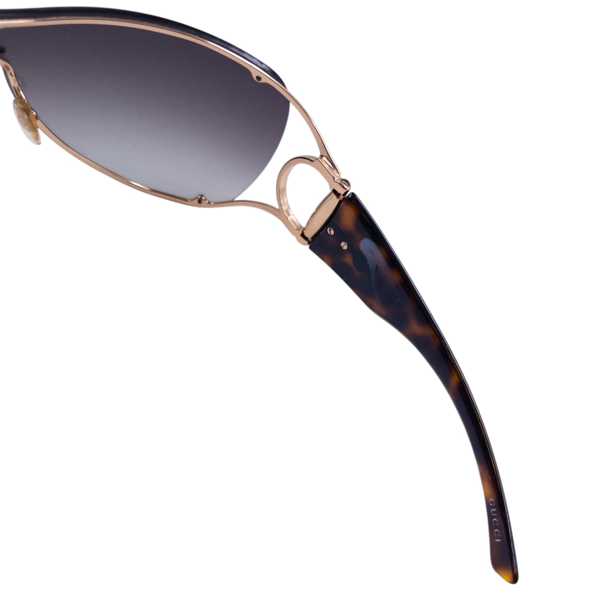 Vintage Gucci Horse Bit Tortoise Shell Sunglasses