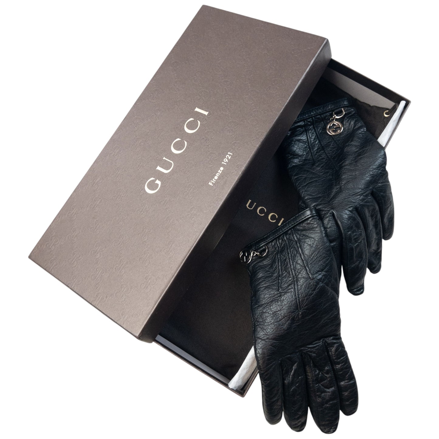 Vintage 2000s Gucci Leather Womens Gloves