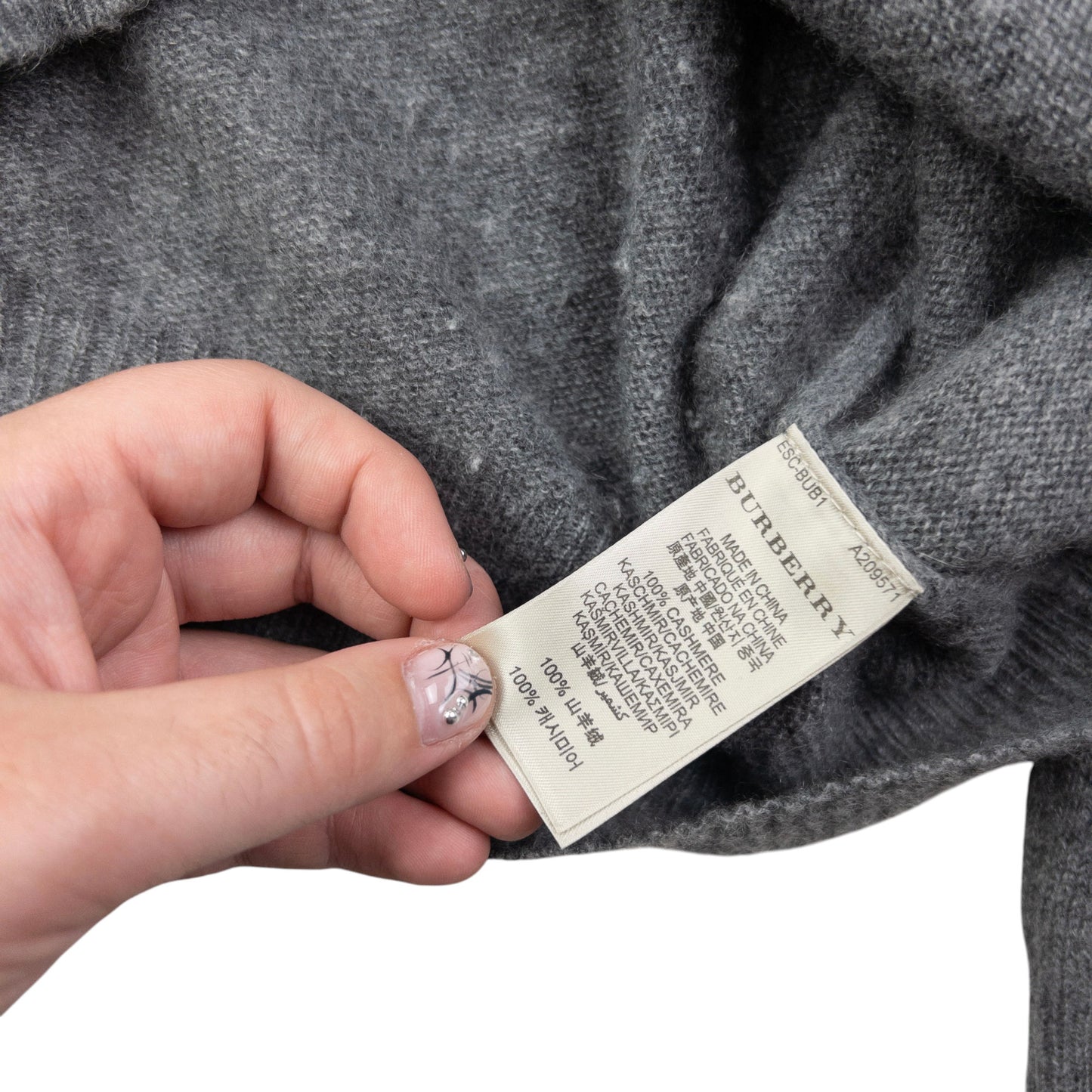 Vintage 2000s Burberry Brit Nova Check Elbow Patch Cashmere Jumper Size M