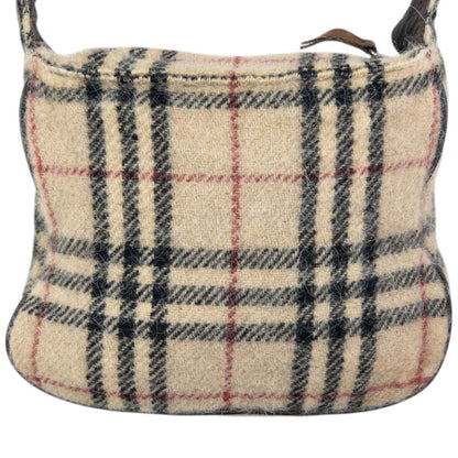 Vintage Burberry Nova Check Wool Shoulder Bag