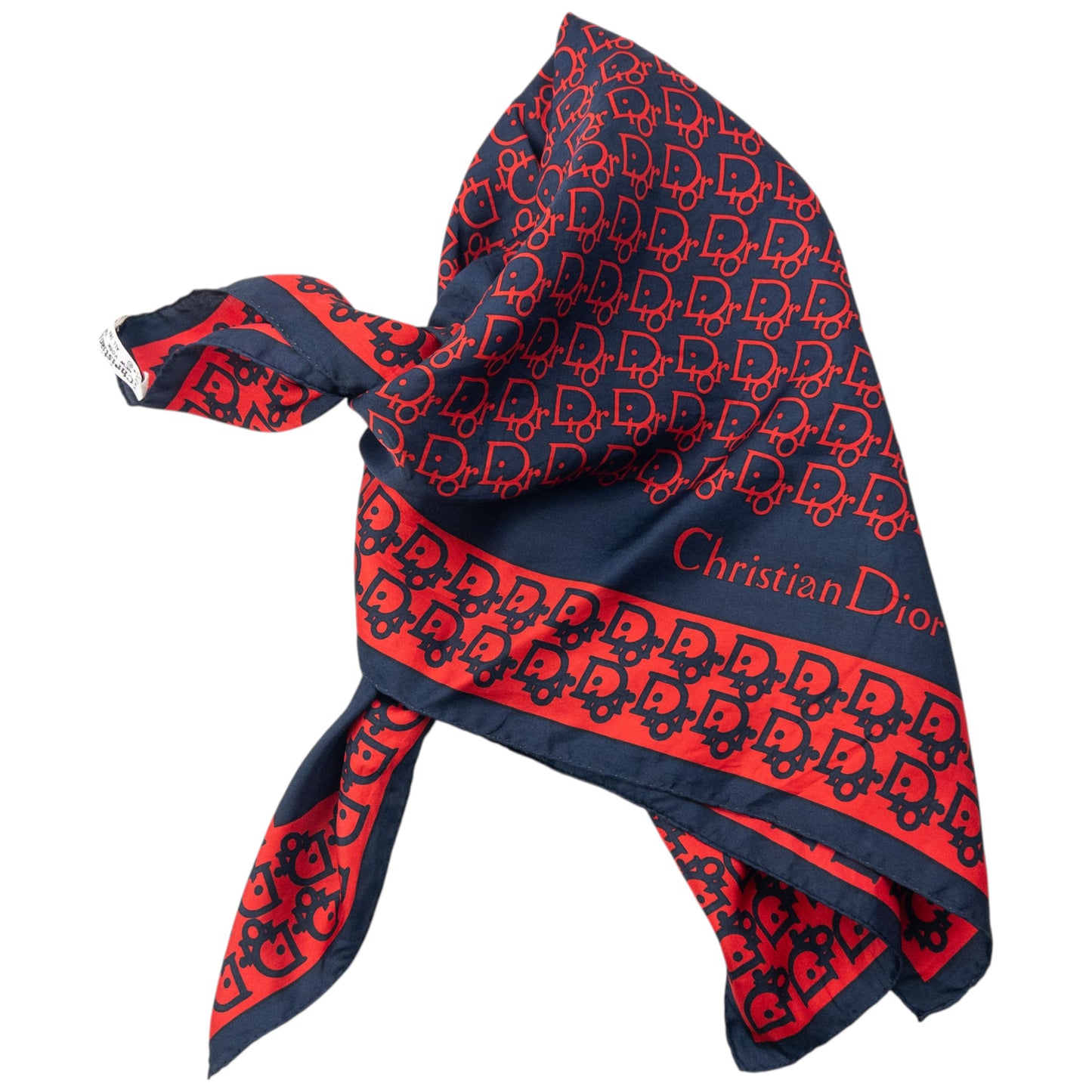 Vintage 80s Dior Monogram Silk Scarf