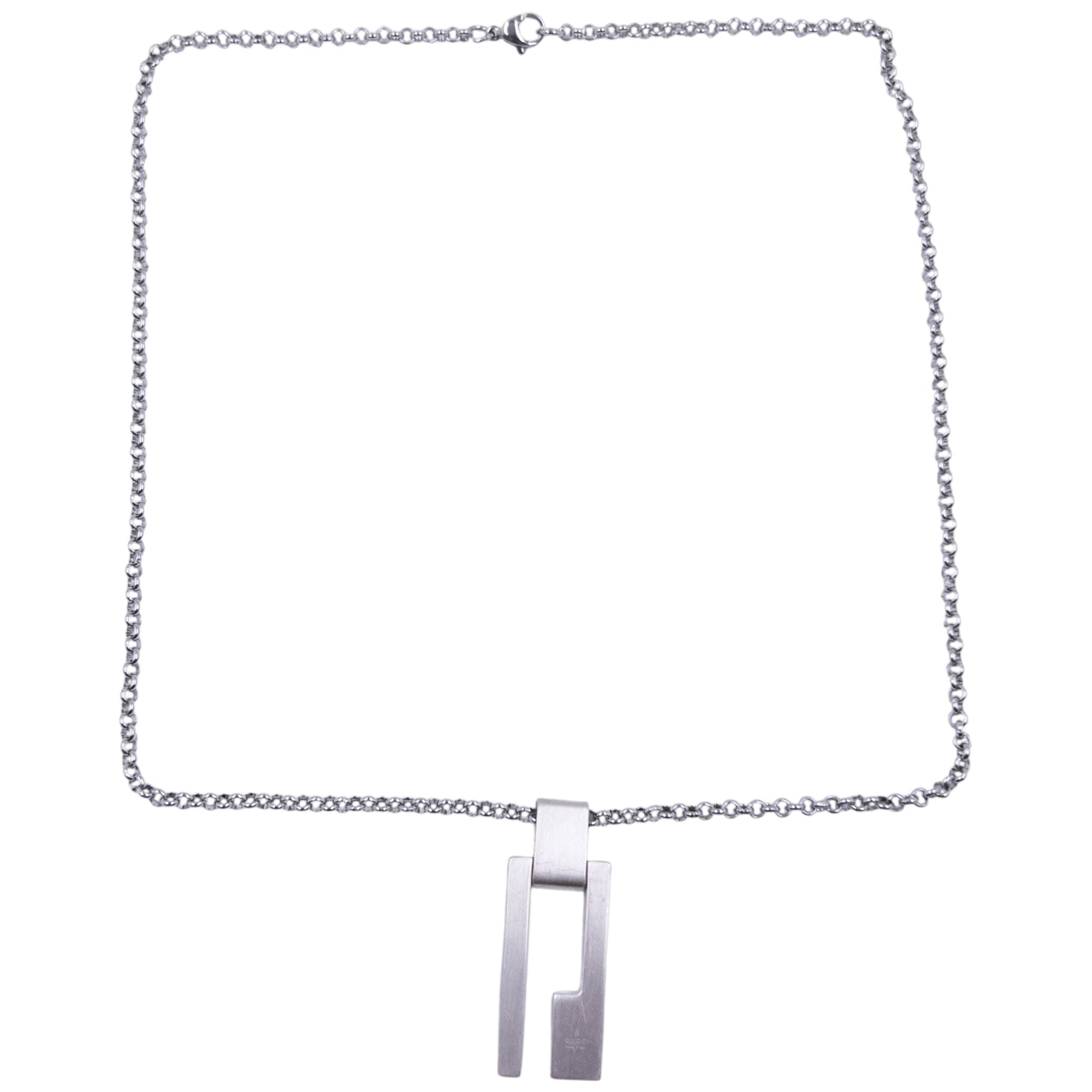 Vintage Gucci Silver Pendent Necklace