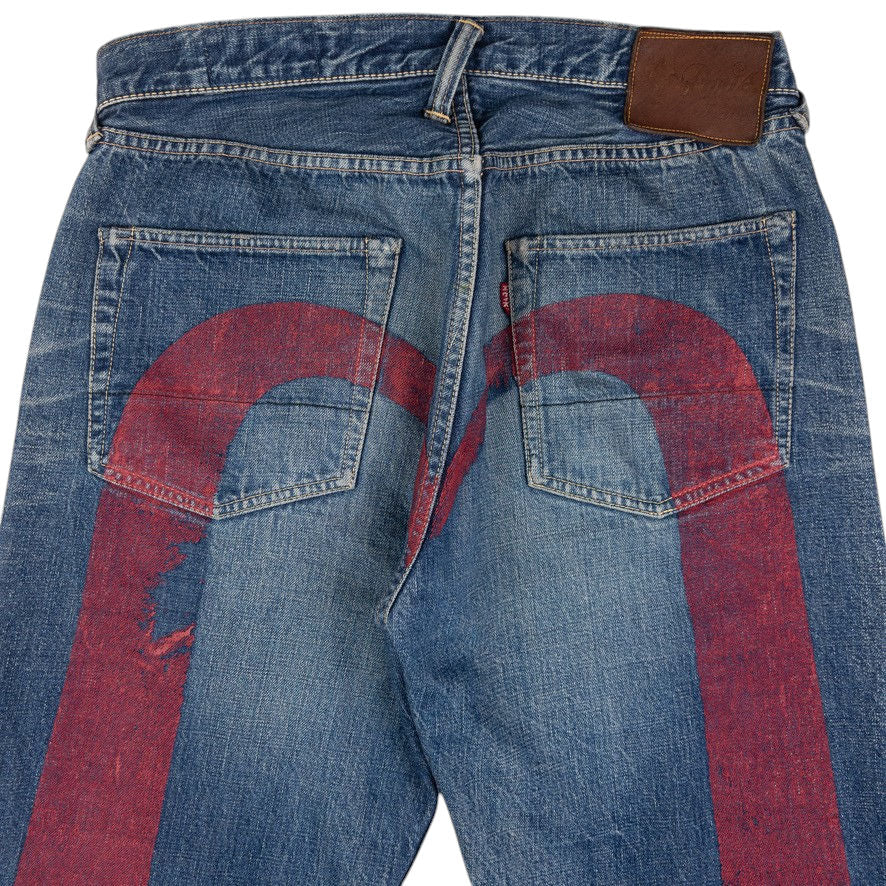 Vintage Evisu Painted Daicock Japanese Denim Jeans Size W32