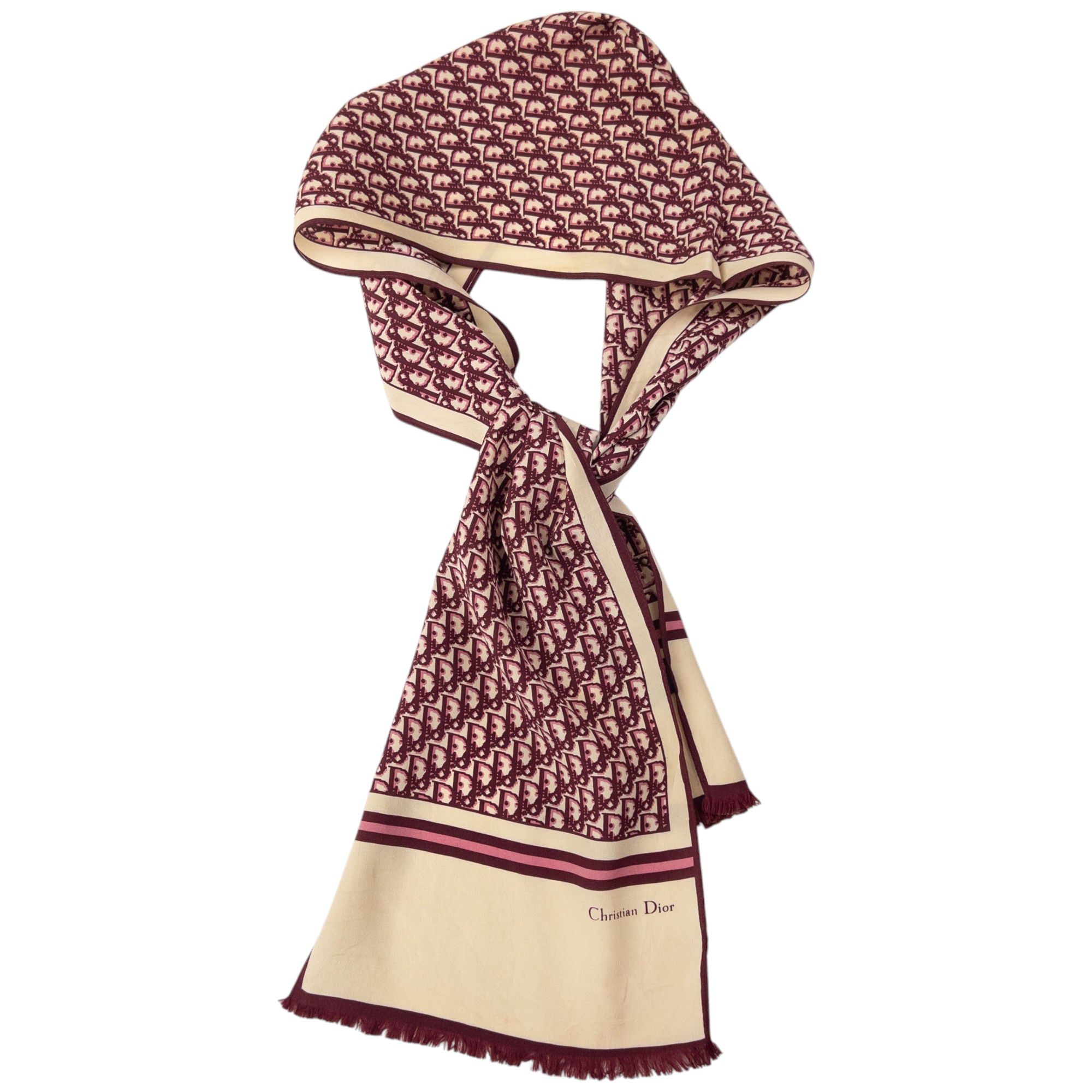 Vintage Dior Monogram Silk Scarf