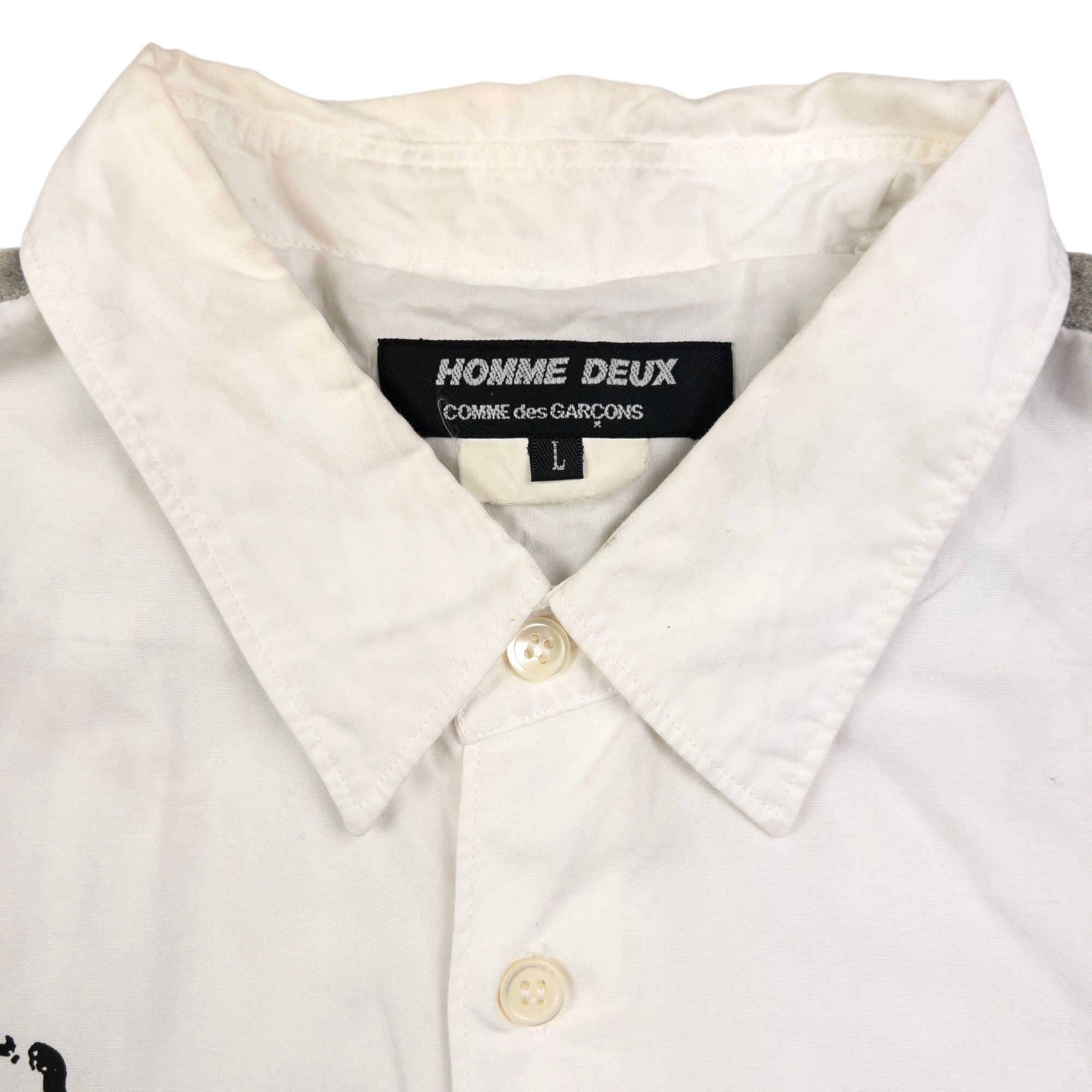 Vintage Comme Des Garçons HOMME DEUX Long Sleeve Button Up Shirt Size L