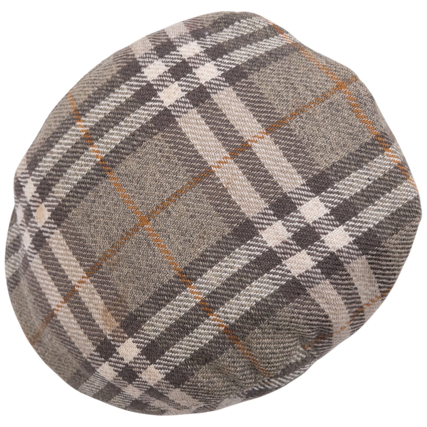 Vintage Burberry Nova Check Wool Flat-Cap Hat Size S