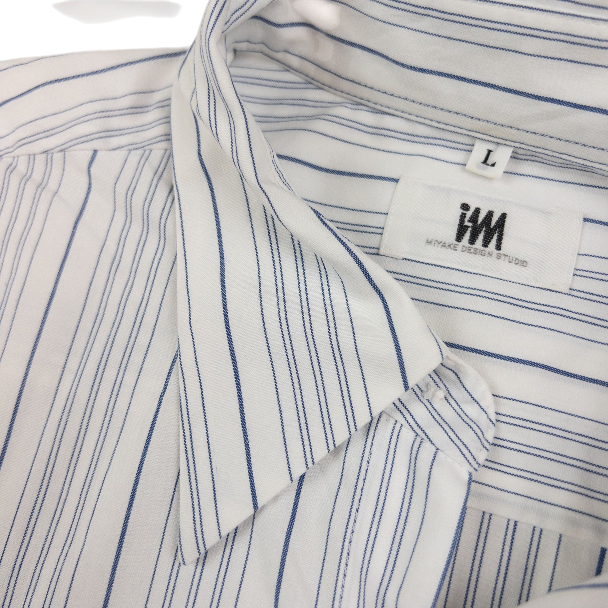 Vintage Issey Miyake Striped Long Sleeve Button Up Shirt Size M