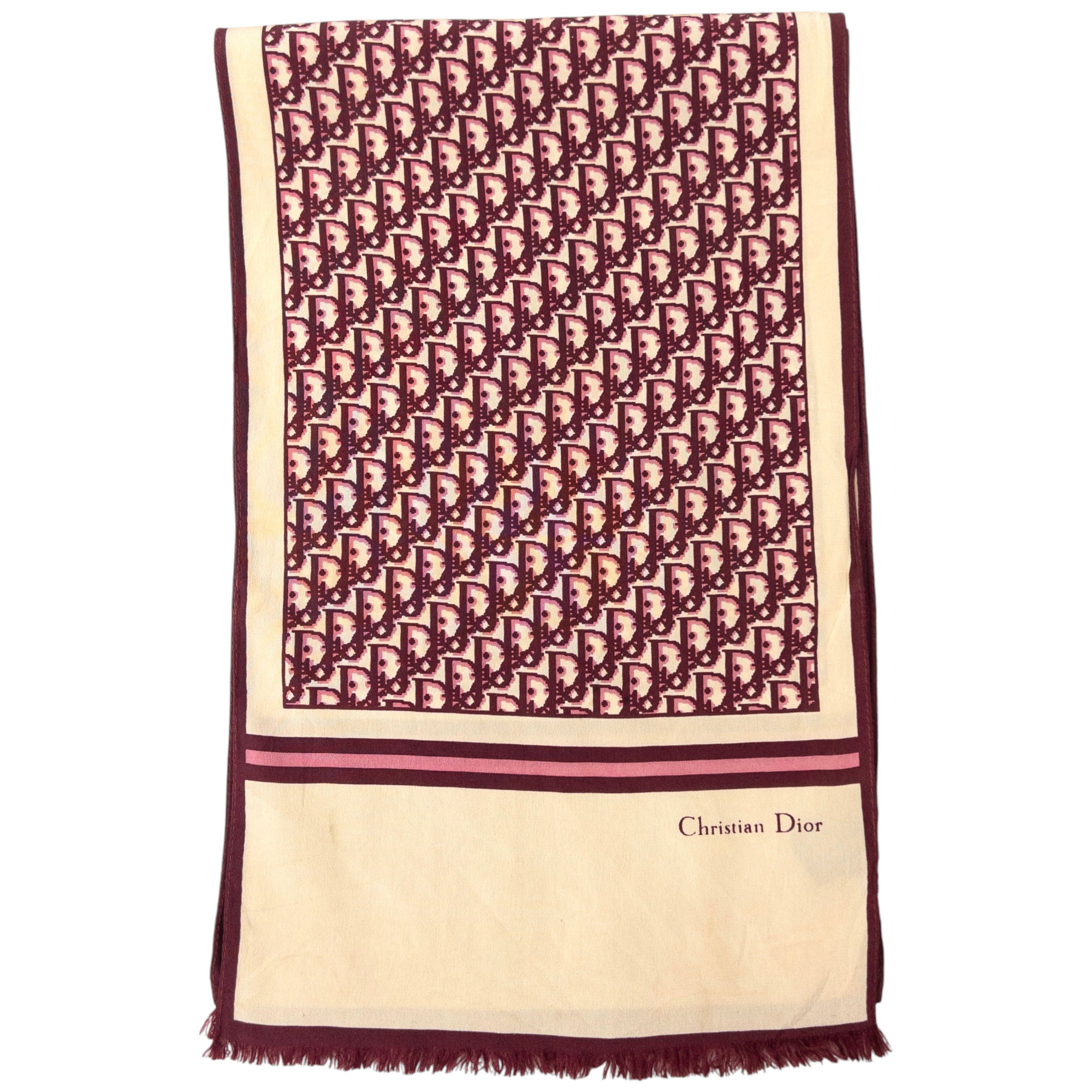 Vintage Dior Monogram Silk Scarf