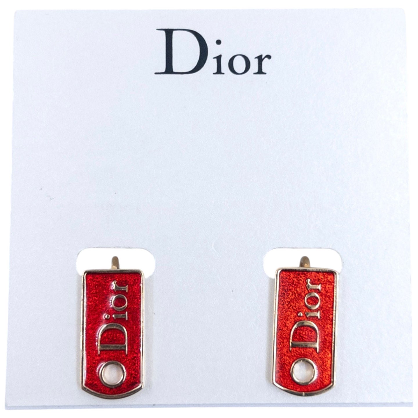 Vintage Dior Tag Clip-On Earrings