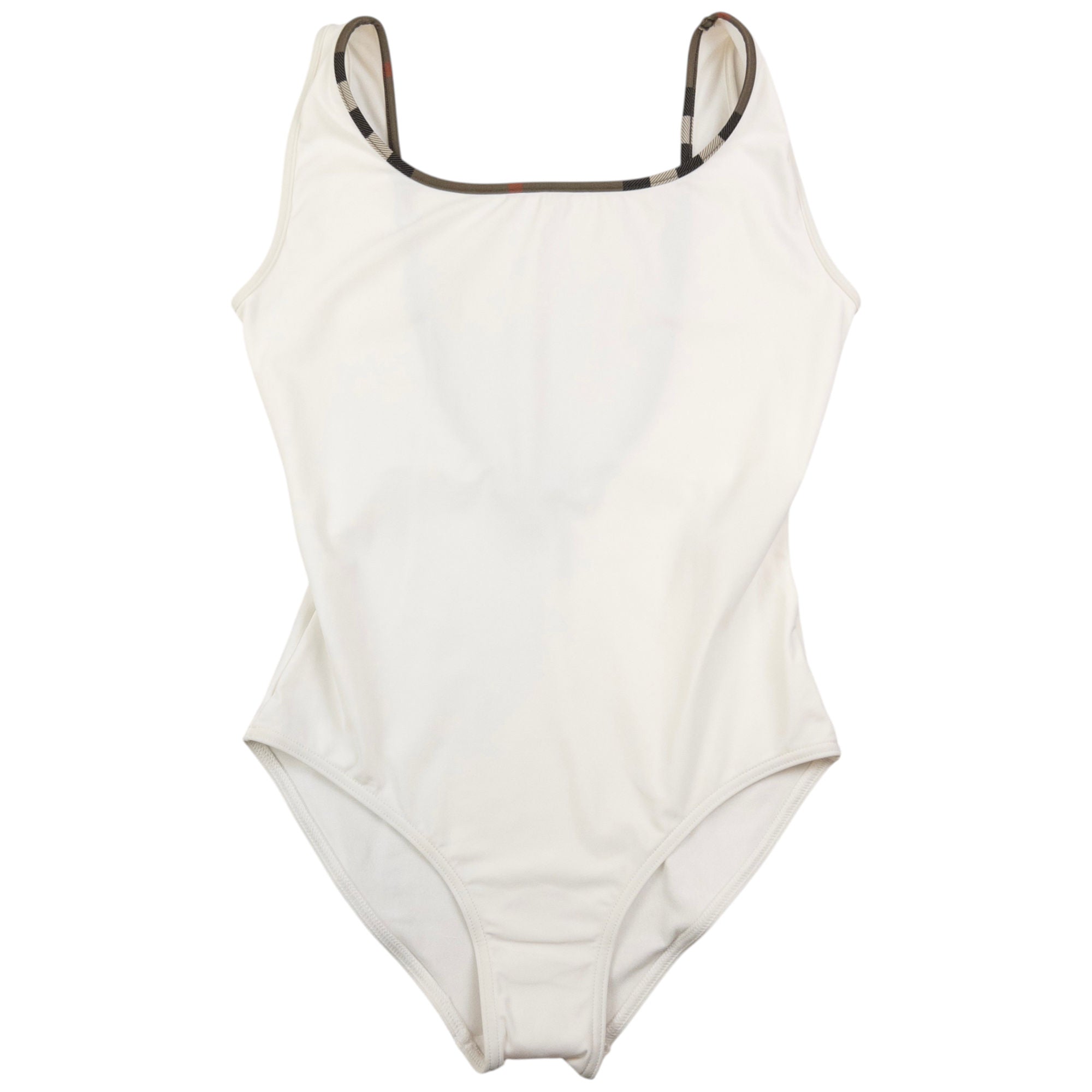 Vintage Burberry Nova Check Trim Swimming Costume Womens Size M