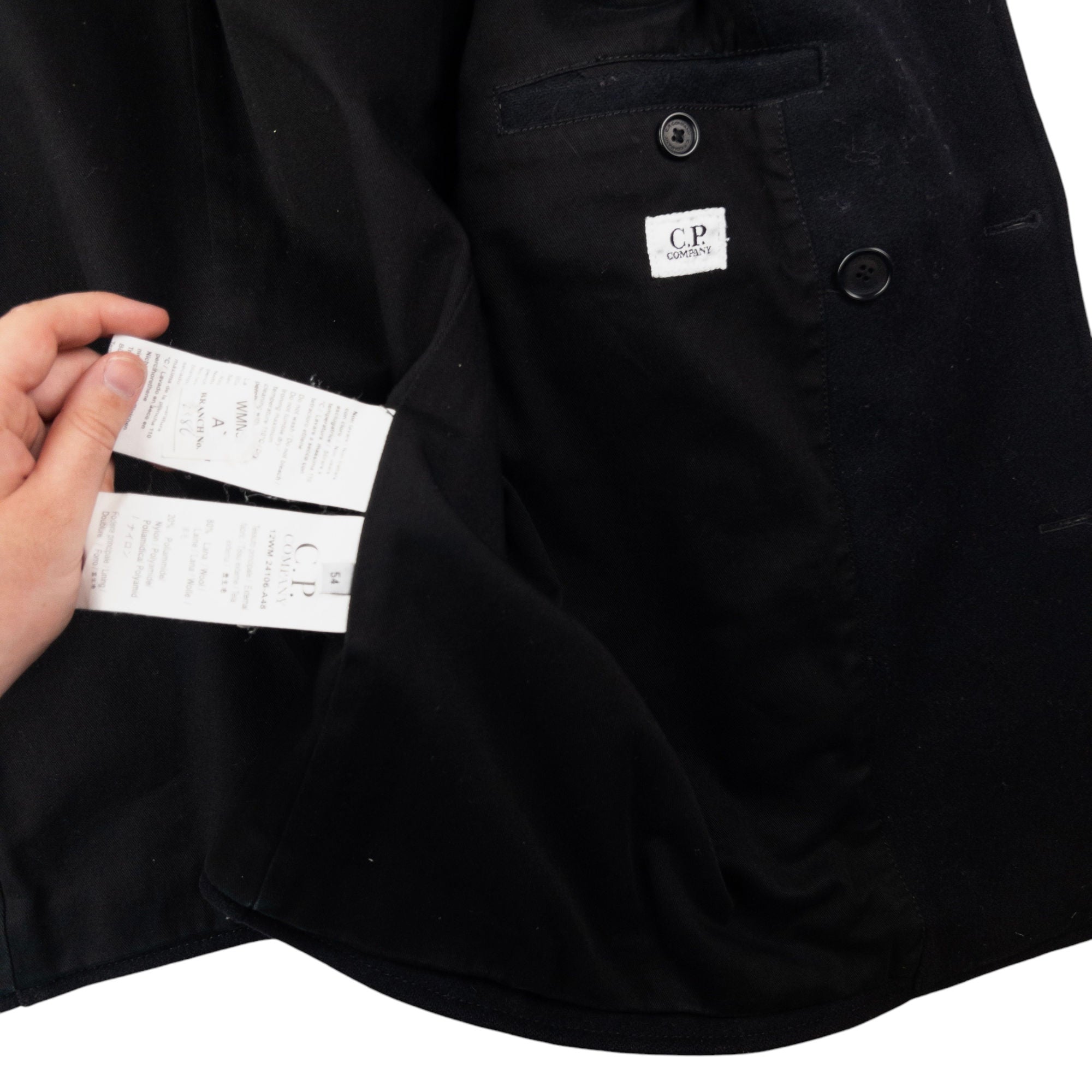 Vintage Cp Company Wool Peacoat Jacket Size L