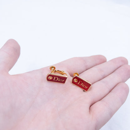 Vintage Dior Tag Clip-On Earrings