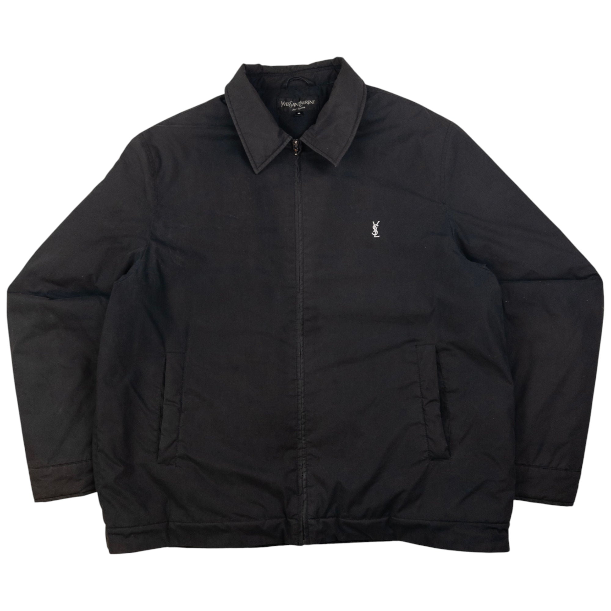 Vintage YSL Yves Saint Laurent Padded Zip Up Jacket Size XL