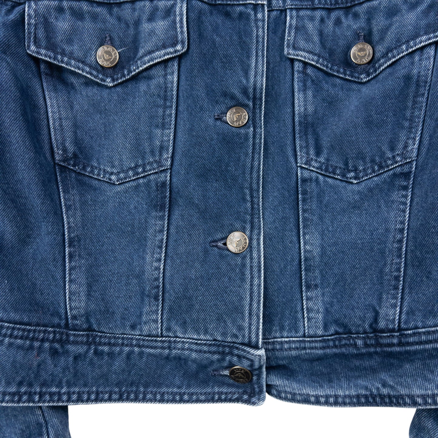 Vintage 90s Armani Jeans Fleece Lined Denim Jacket Womens Size M