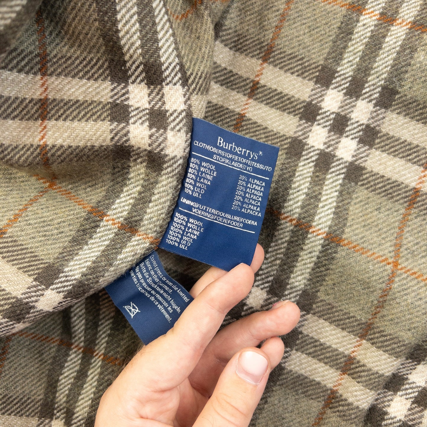 Vintage 90s Burberry Nova Check Lined Wool Bomber Jacket Size XL