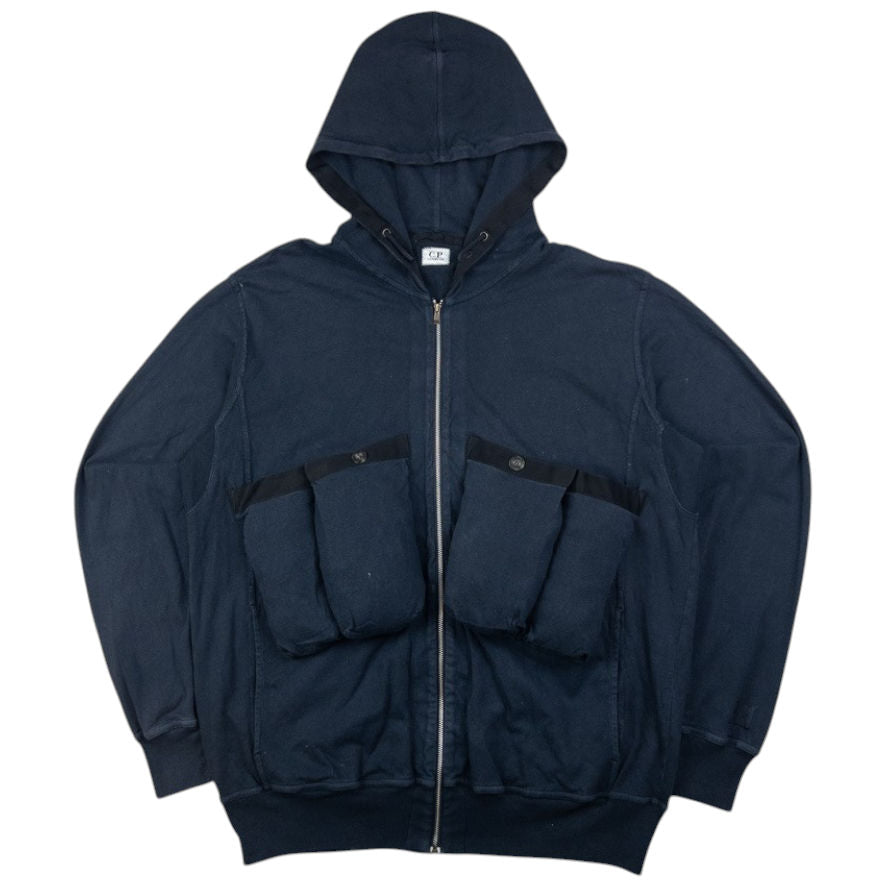 Vintage CP Company Zip Up Cargo Hoodie Size XL