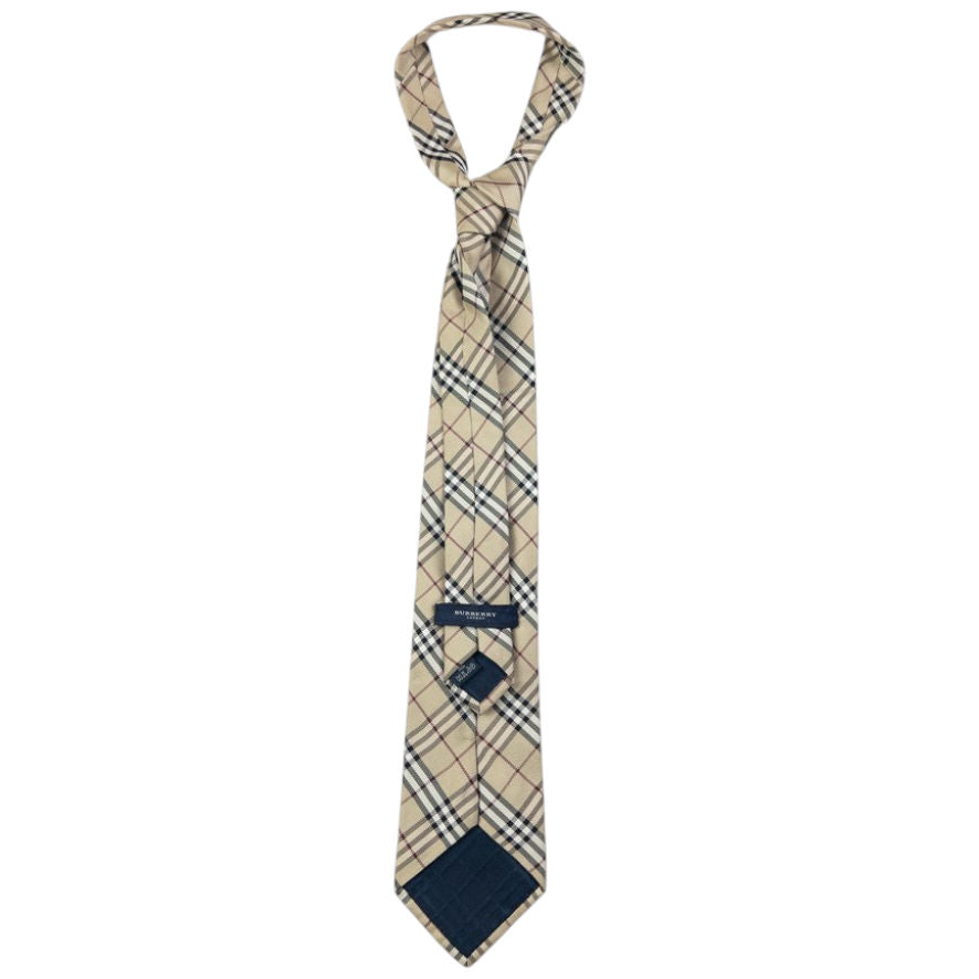 Vintage Burberry Nova Check Silk Tie
